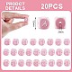 20Pcs Pink Cube Letter Silicone Beads 12x12x12mm Square Dice Alphabet Beads with 2mm Hole Spacer Loose Letter Beads for Bracelet Necklace Jewelry Making(JX435N)-2