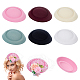 6Pcs 6 Colors Cloth Flat Round Fascinator Hat Base for Millinery(AJEW-NB0005-57)-1