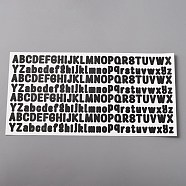 Plastic Self-adhesive Label Stickers, Waterproof Decals, Letter A~Z, Black, 140x276x0.1mm, Sticker: 9~13x2~12mm(DIY-WH0304-437B)