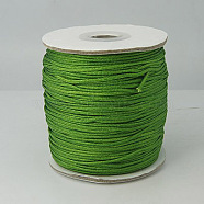 Nylon Thread, Nylon Jewelry Cord for Bracelets Making, Round, Lime Green, 1mm in diameter, 225yards/roll(NWIR-G001-8)