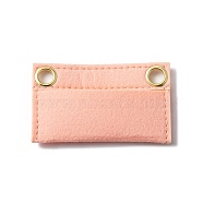 Wool Felt Purse Organizer Insert, with Iron Grommets, Mini Handbag Shaper Premium Felt, Bag Accessories, Rectangle, Pink, 9.3x5.5x0.3cm, Hole: 10mm(FIND-WH0111-161A-01)