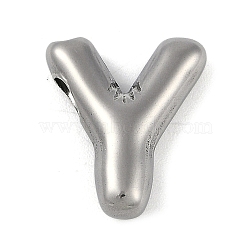 Anti-Tarnish 304 Stainless Steel Pendants, Letter Y, 18x15.5x4.5mm, Hole: 2mm(STAS-K256-25Y-P)