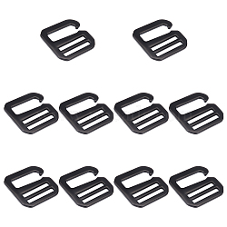 Zinc Alloy Slider Buckles, 9-Shaped Adjustable Buckle Fasteners, for Strap Leathercraft Bag Belt, Electrophoresis Black, 48.5x46x3mm, Hole: 32x4.7mm(FIND-WH0002-85B)