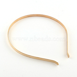 Hair Accessories Iron Hair Band Findings, Golden, 105~115mm(OHAR-Q042-008A-03)