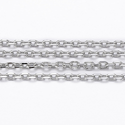 304 Stainless Steel Cable Chains, Diamond Cut Chains, Soldered, Faceted, with Spool, Oval, Stainless Steel Color, 2x1.2x0.4mm, about 32.8 Feet(10m)/roll(CHS-H009-23P)