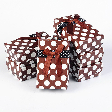 Valentines Day Presents Packages Rectangle Polka Dot Printed Cardboard Jewelry Boxes(CBOX-E002-M)-2