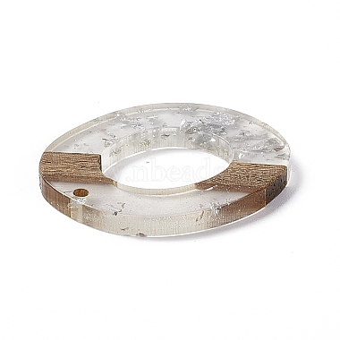Transparent Resin & Walnut Wood Pendants(RESI-M027-01K)-3