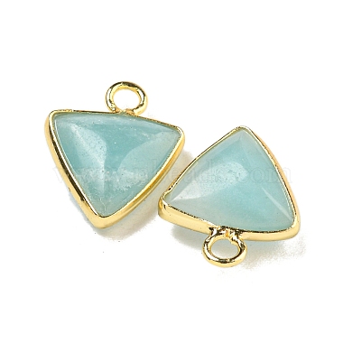 Natural Flower Amazonite Triangle Charms(G-K338-24G)-2