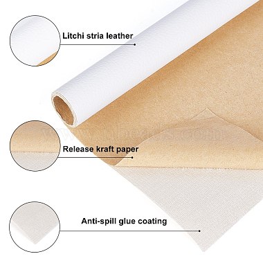 Gorgecraft 6 Sheets Rectangle PU Leather Self-adhesive Fabric(DIY-GF0004-27B)-3