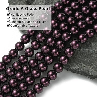 perles de verre de qualité écologiques(HY-J002-8mm-HX042)-3