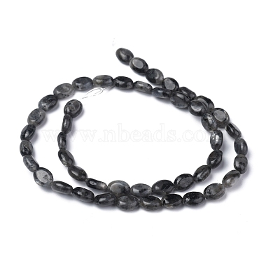 Brins de perles de larvikite noires naturelles(G-Z006-A03)-3