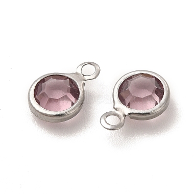 304 Stainless Steel with Glass Charms(STAS-G305-11P-06)-2