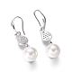 Shell Pearl Dangle Earrings(EJEW-G263-12P)-2