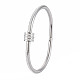 Stainless Steel Bangle with Crystal Rhinestone Column Screw Shackle for Women(BJEW-N017-026P)-3