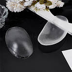 1 Pair Detachable Silicone Shoulder Pads, Anti-Slip Shoulder Push-Up Pads, Invisible Reusable Shoulder Enhancer, Oval, Clear, 135x64x6mm(FIND-LP0001-72)