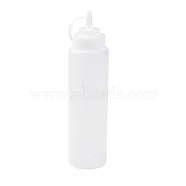 Plastic Squeeze Bottles, with Twist On Cap Lids and Discrete Measurements, for Ketchup, Sauces, Paint, and More, White, 6.6x26cm, Capacity: 650ml(21.98fl. oz)(TOOL-XCP0001-98)