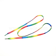 Polyester Flat Custom Shoelace, Flat Sneaker Shoe String, for Kids and Adults, Colorful, 1185x9x3mm(AJEW-WH0235-26J)