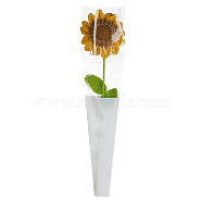 Woolen Yarn Artificial Flower, Sunflower, with Plastic Bag, Orange, 430x110x42mm(AJEW-WH0314-592)