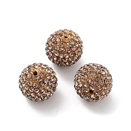 Grade A Rhinestone Pave Disco Ball Beads, for Unisex Jewelry Making, Round, Crystal, PP13(1.9~2mm), 16mm, Hole: 1.5mm(RB-Q105-14)