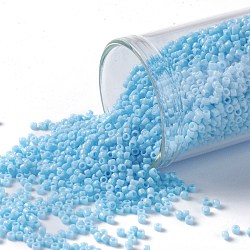TOHO Round Seed Beads, Japanese Seed Beads, (43) Opaque Blue Turquoise, 11/0, 2.2mm, Hole: 0.8mm, about 1103pcs/10g(X-SEED-TR11-0043)