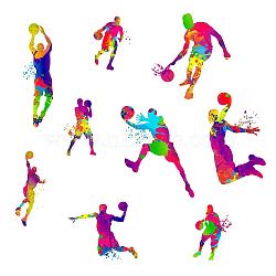 PVC Wall Stickers, Wall Decoration, Sports Themed Pattern, 1180x390mm(DIY-WH0228-556)