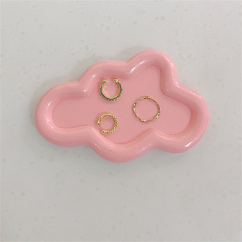 Resin Jewelry Plate, Storage Tray for Rings, Necklaces, Earring, Cloud, 105x70mm