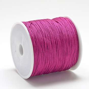 Nylon Thread, Chinese Knotting Cord, Medium Violet Red, 1.5mm, about 164.04 Yards(150m)/Roll