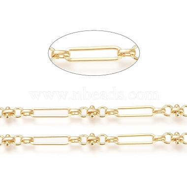 3.28 Feet Brass Handmade Link Chains(X-CHC-M019-06G)-2