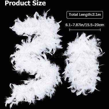 Turkey Feathers Fluff Boa for Dancing(FIND-WH0126-125B)-2