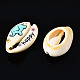 Printed Natural Cowrie Shell Beads(SSHEL-N032-29)-3