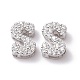 925 Sterling Silver Micro Pave Cubic Zirconia Beads(STER-Z005-15P-S)-1