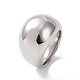 304 Stainless Steel Chunky Dome Finger Ring for Men Women(X-STAS-E168-09P)-1