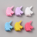 6Pcs Unicorn Silicone Wine Glass Charms, Drink Markers, Mixed Color, 25x18x13mm(AJEW-WH0471-52)