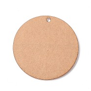 Acrylic Pendants, Flat Round, BurlyWood, 49.5x2.5mm, Hole: 3mm(X-OACR-WH0003-09)