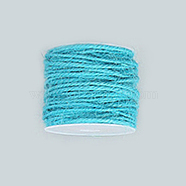 Jute Cord, Jute String, Jute Twine, for Jewelry Making, Dark Turquoise, 2mm, about 54.68 yards(50m)/roll(OCOR-WH0002-A-17)