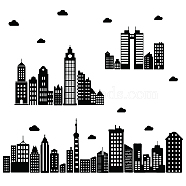 PVC Wall Stickers, Wall Decoration, Building Pattern, 390x980mm(DIY-WH0228-762)