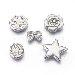 304 Stainless Steel Cabochons, Mixed Shapes, Stainless Steel Color, 10~20x12~20x2.5~3.5mm(STAS-L212-089)