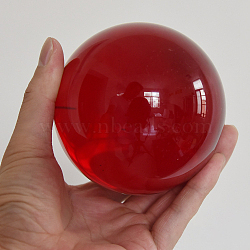 Glass Display Decorations, Crystal Ball, Round, Red, 30mm(DJEW-PW0001-51C-01)