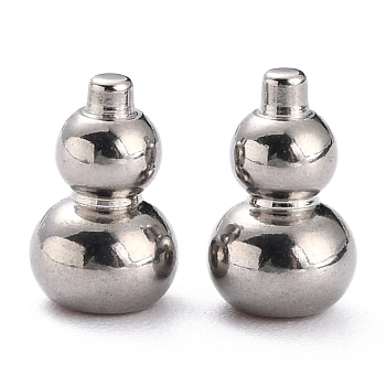 304 Stainless Steel Beads, Undrilled/No Hole Beads, Calabash, Stainless Steel Color, 9.4x5.8mm