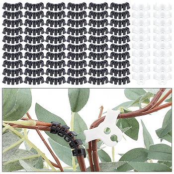 Plant Support Clips, Vines Tied Buckles, Plastic Grafting Fixing Tool, Agricultural Greenhouse Garden Supplies Anti-bending, Mixed Color, 120pcs