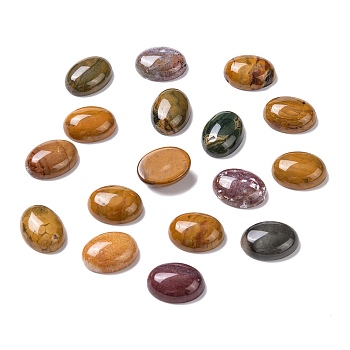Natural Agate Gemstone Oval Cabochons, 16x12x4mm