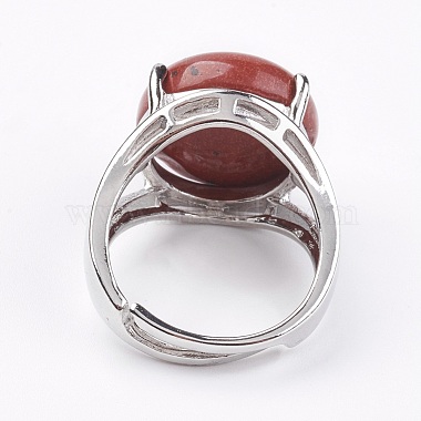 Adjustable Natural Red Jasper Finger Rings(RJEW-F075-01N)-3