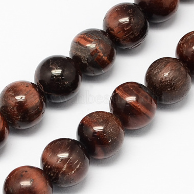 6mm CoconutBrown Round Tiger Eye Beads