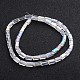 AB Color Plated Faceted Cuboid Electroplate Glass Beads Strands(EGLA-F109-A01)-2