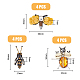 hobbiesay 12piezas 3 accesorios de adorno de fieltro estilo insecto(DIY-HY0001-30)-2