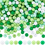500Pcs 5 Colors Opaque Acrylic Beads, Round, Mixed Color, 8x7mm, Hole: 2mm, 100pcs/color(MACR-SP0002-33A)