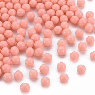 Opaque Acrylic Beads, No Hole, Round, Light Salmon, 4mm, about 14000pcs/500g(MACR-S373-62A-07)