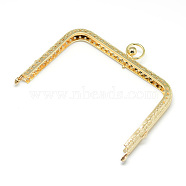 Iron Purse Frame Handle for Bag Sewing Craft Tailor Sewer, Golden, 98x110x12mm, Hole: 1.5~2mm(X-FIND-T008-027G)
