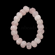 Natural Rose Quartz Beads Strands, Pumpkin, 10x14x12.5mm, Hole: 1mm, about 20pcs/strand, 7.72''~7.76''(19.6~19.7cm)(G-K335-02I)