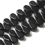Natural Black Mahogany Obsidian Beads Strands, Teardrop, Top Drilled, 9~10x5~5.5x3.5~4mm, Hole: 0.7mm, about 40~48pcs/strand, 7.09~7.28''(18~18.5cm).(G-B064-B53)